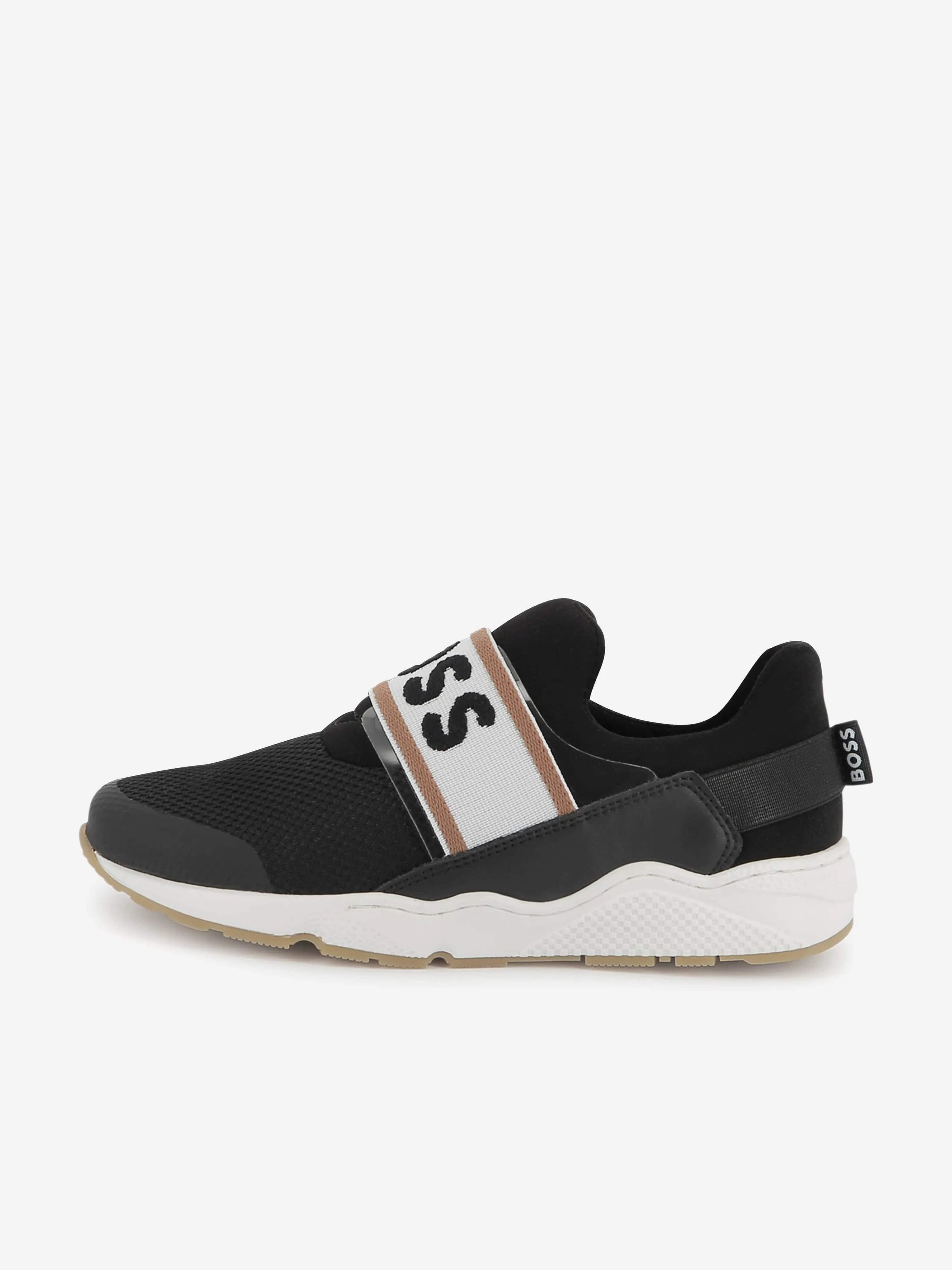 BOSS Boys Logo Trainers in Schwarz