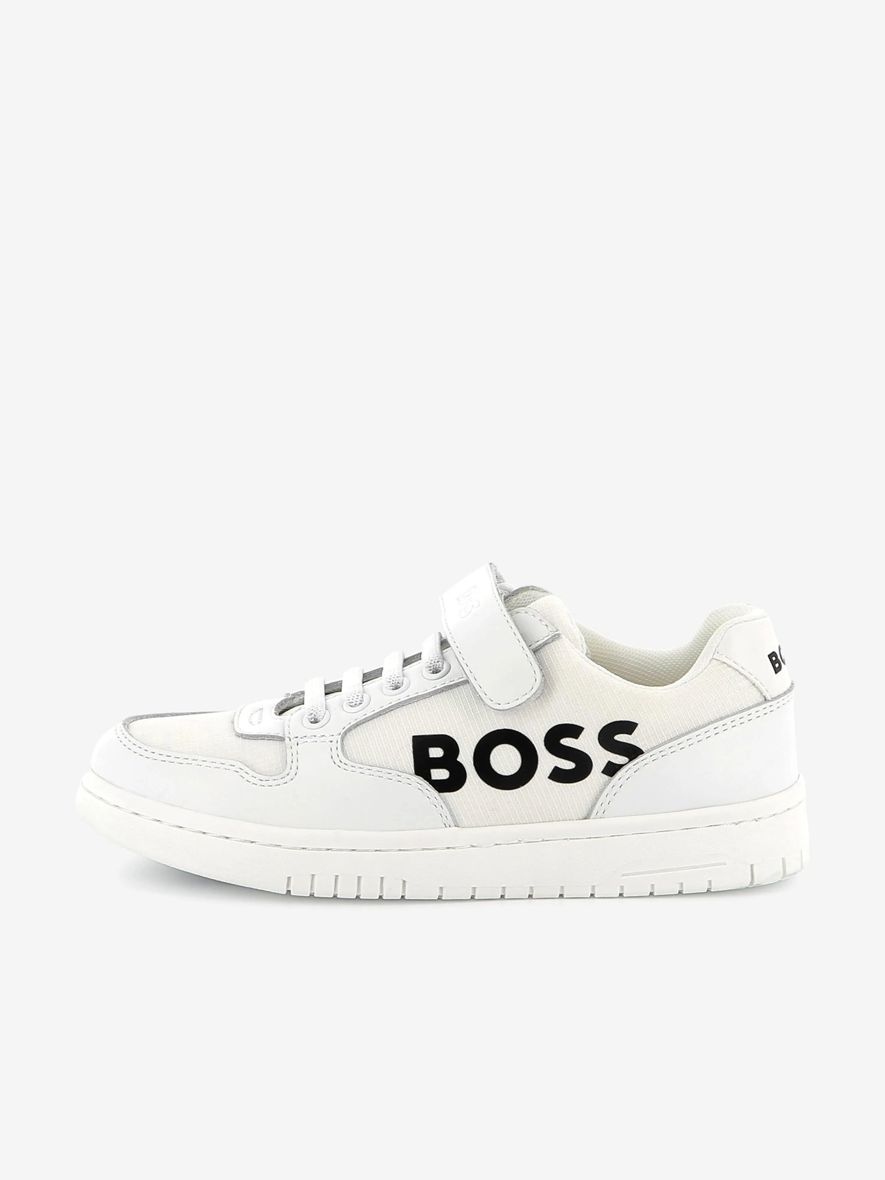BOSS Boys Logo Trainers in Weiß