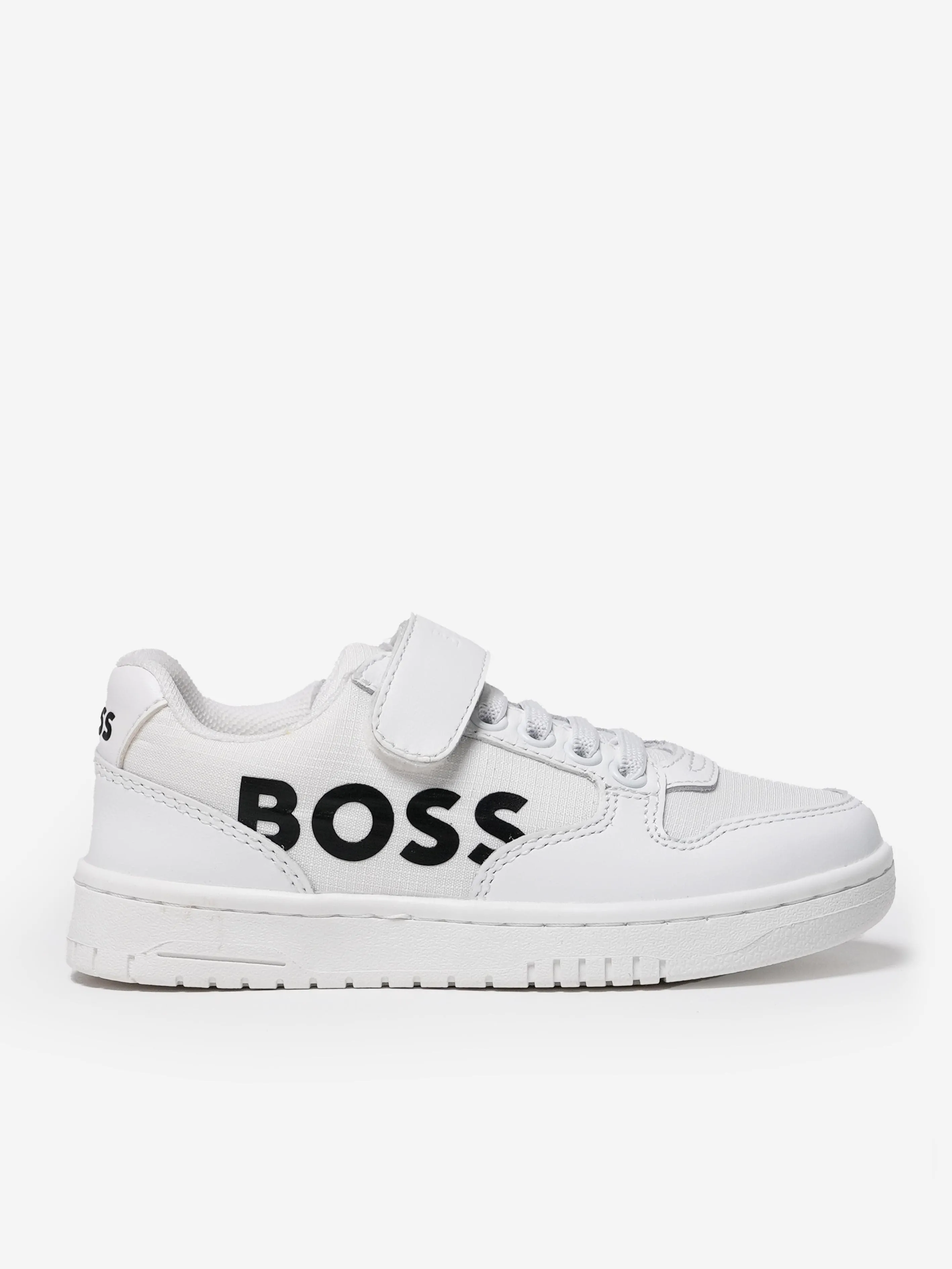 BOSS Boys Logo Trainers in Weiß