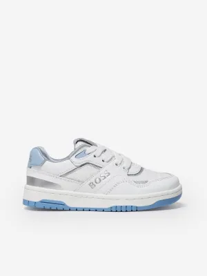 BOSS Kids Schnürschuhe mit Logo in Weiß