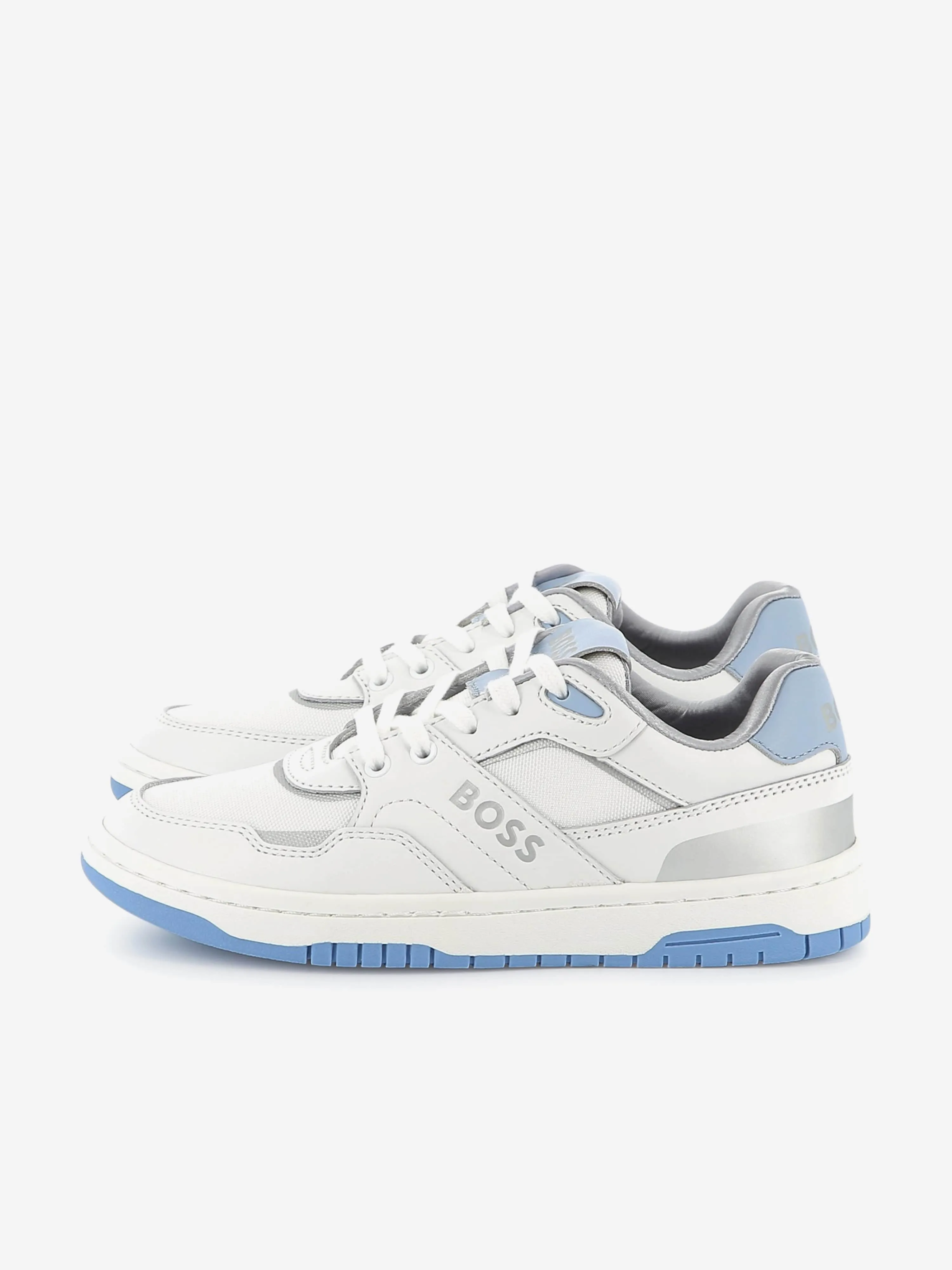 BOSS Kids Schnürschuhe mit Logo in Weiß