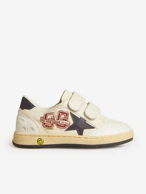 Jungen Leder Ballstar Riemchen-Sneaker in Weiß