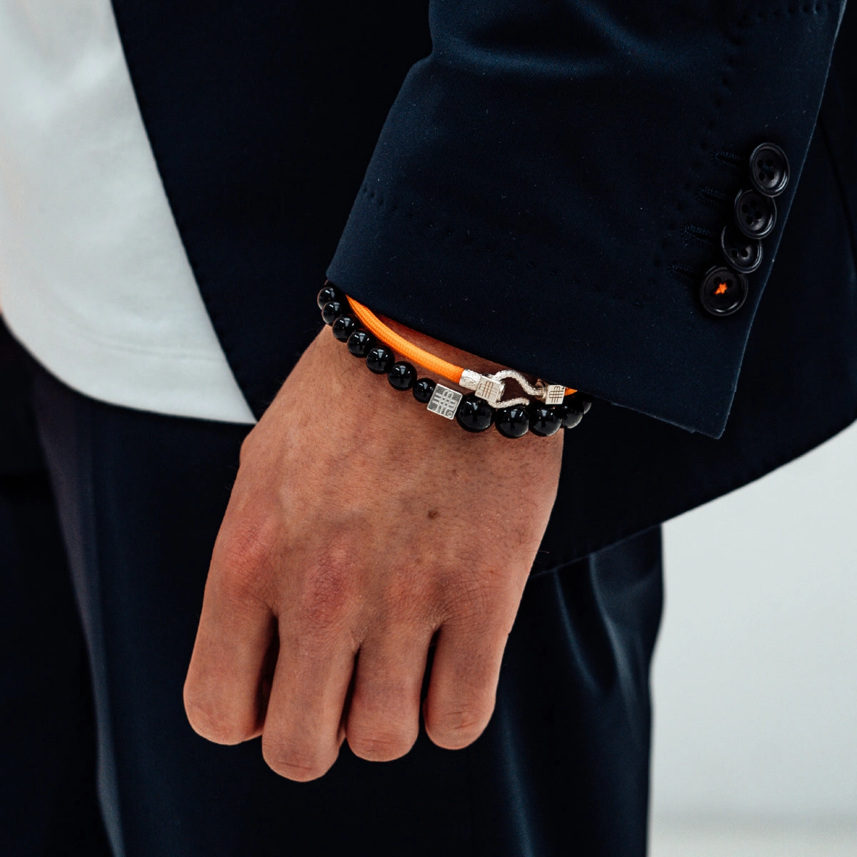 Bracelet  ORANGE SEA - 925 sterling silver with an orange topaz