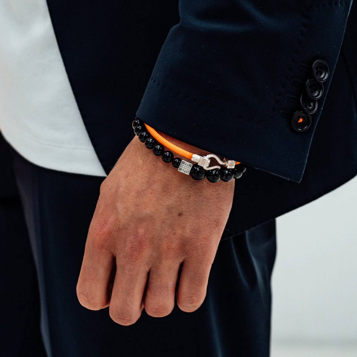 Bracelet  ORANGE SEA - 925 sterling silver with an orange topaz