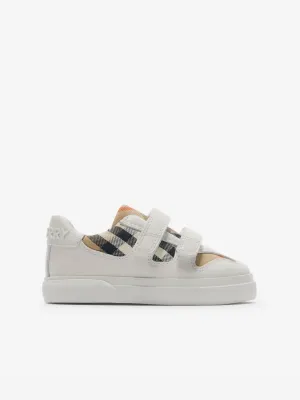 Burberry Baby Check Turnschuhe in Weiß