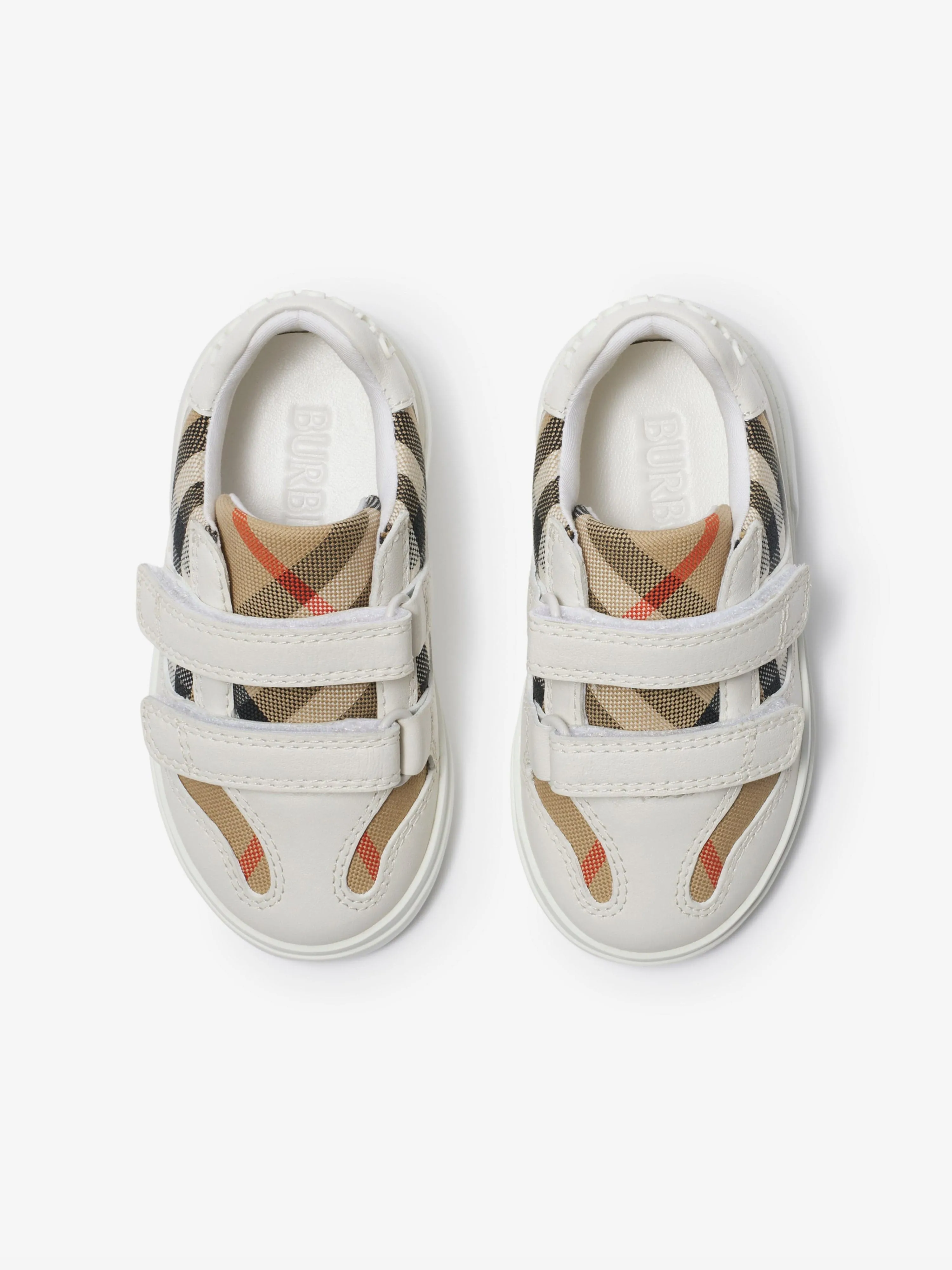 Burberry Baby Check Turnschuhe in Weiß
