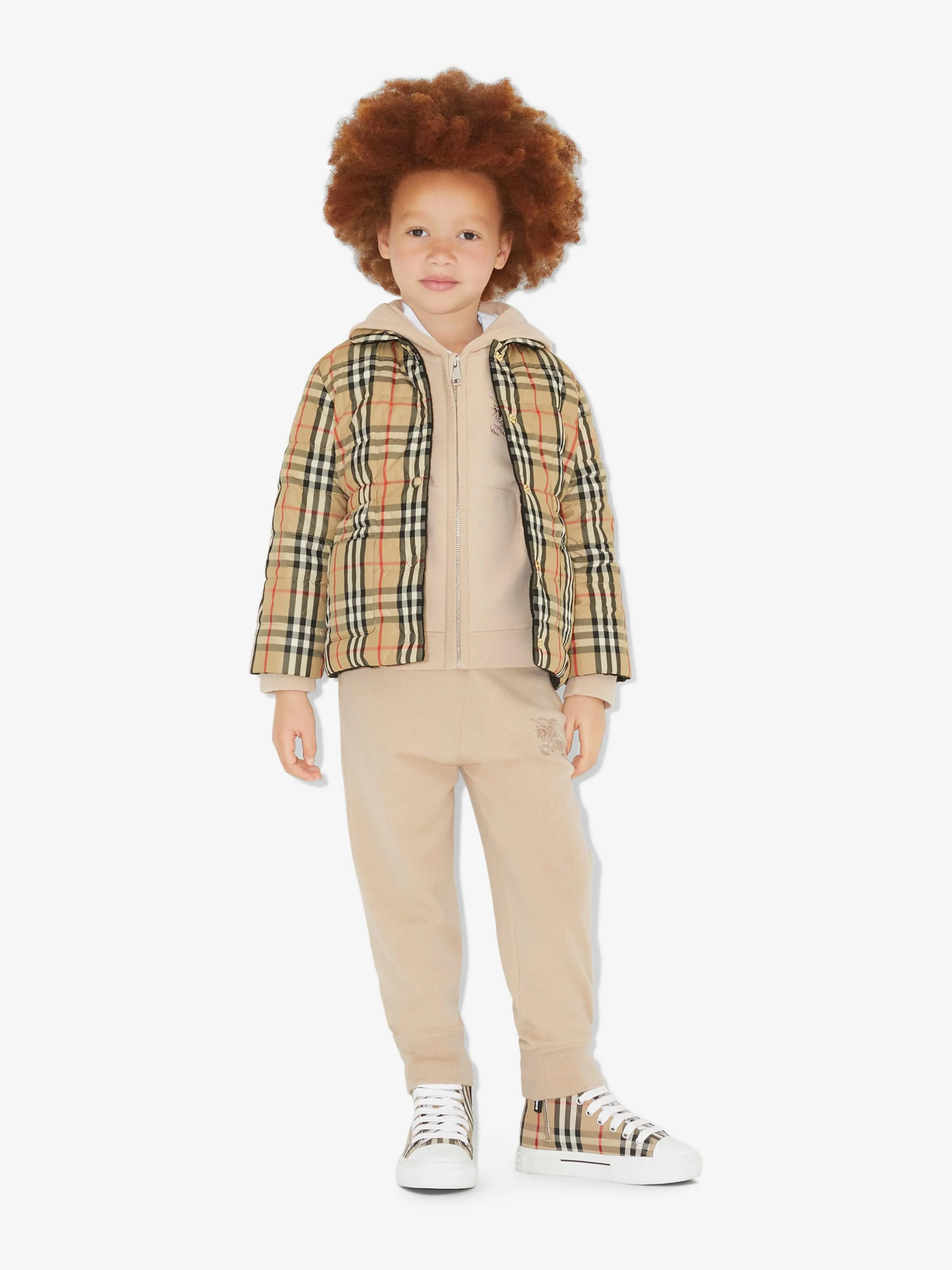 Burberry Kids Neue Mini Jack High Top Turnschuhe in Beige