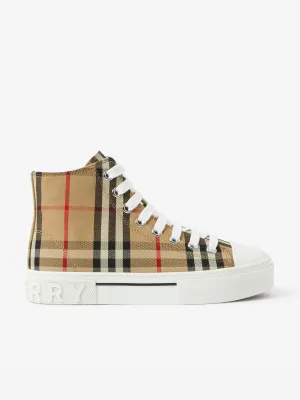 Burberry Kids Neue Mini Jack High Top Turnschuhe in Beige