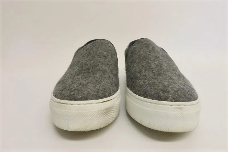 Celine Skate Sneakers Grau Flanell Größe 37.5 Schlupfschuh Flach