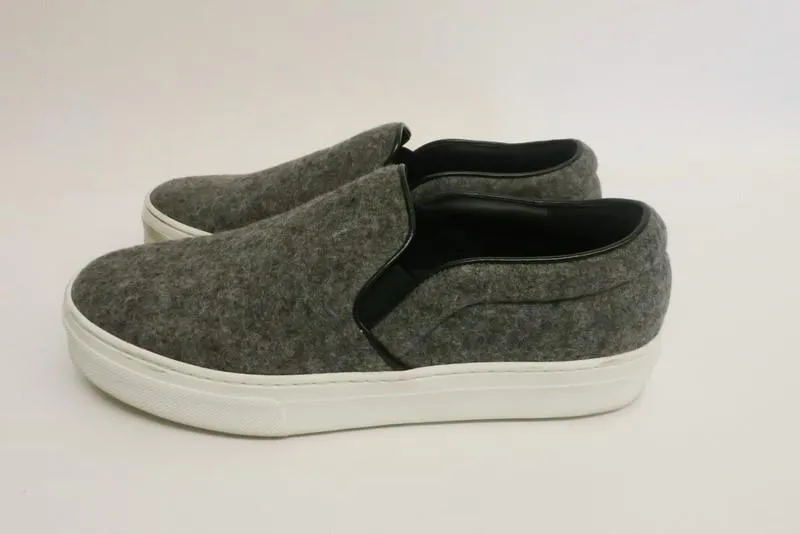 Celine Skate Sneakers Grau Flanell Größe 37.5 Schlupfschuh Flach