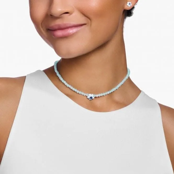 Charmanter Choker mit Blume und blauen Perlen KE2182-496-1 Thomas Sabo Halsketten