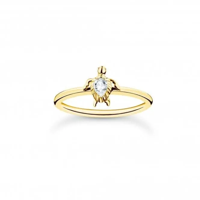 Charmanter goldfarbener Schildkrötenring TR2401-414-14 Thomas Sabo Ringe