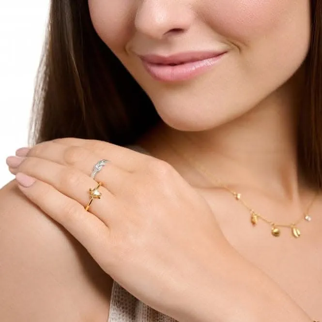 Charmanter goldfarbener Schildkrötenring TR2401-414-14 Thomas Sabo Ringe