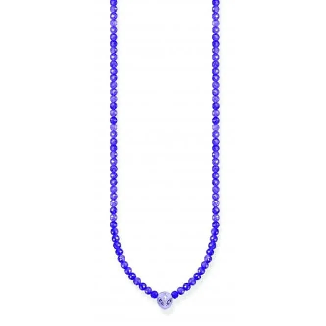 Charmante Sterling Silber Emaille Violett Alien Kopf Halskette KE2199-041-13-L42V Thomas Sabo Halsketten