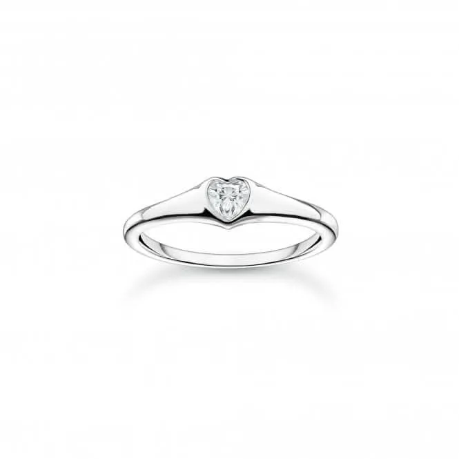 Charmanter Sterling Silber Weißes Herz Ring TR2390-051-14 Thomas Sabo Ringe