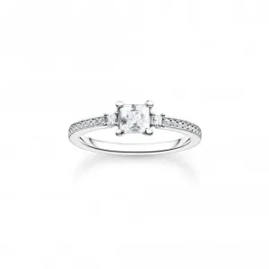 Charmanter Sterling Silber Weiß Pavé Ring TR2397-051-14 Thomas Sabo Ringe