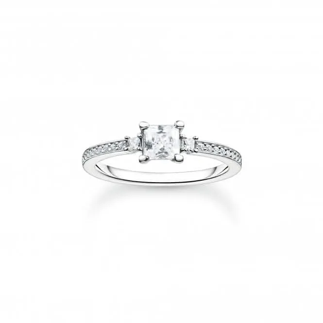 Charmanter Sterling Silber Weiß Pavé Ring TR2397-051-14 Thomas Sabo Ringe