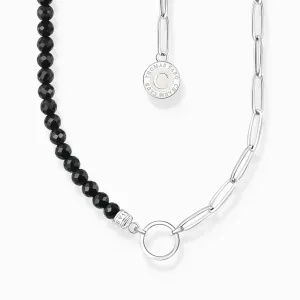 Charmista Schwarz Sterling Silber Emaille Halskette KE2189-148-11 Thomas Sabo Halsketten