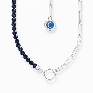 Charmista Blau Sterling Silber Emaille Halskette KE2189-007-32-L45v Thomas Sabo Halsketten