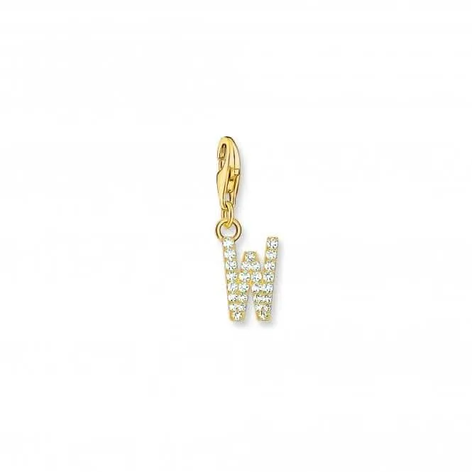 Charmista Vergoldetes Zirkonia Buchstaben W Charm Anhänger 1986-414-14 Thomas Sabo Sammelbare Charms