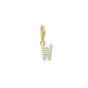 Charmista Vergoldetes Zirkonia Buchstaben W Charm Anhänger 1986-414-14 Thomas Sabo Sammelbare Charms