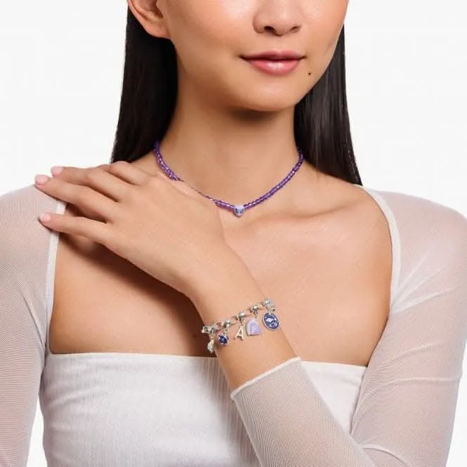 Charmista Sterling Silber Weiß Emaille Stern Anhänger 2044-041-14 Thomas Sabo Sammelbare Charms
