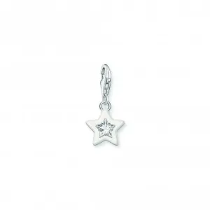 Charmista Sterling Silber Weiß Emaille Stern Anhänger 2044-041-14 Thomas Sabo Sammelbare Charms
