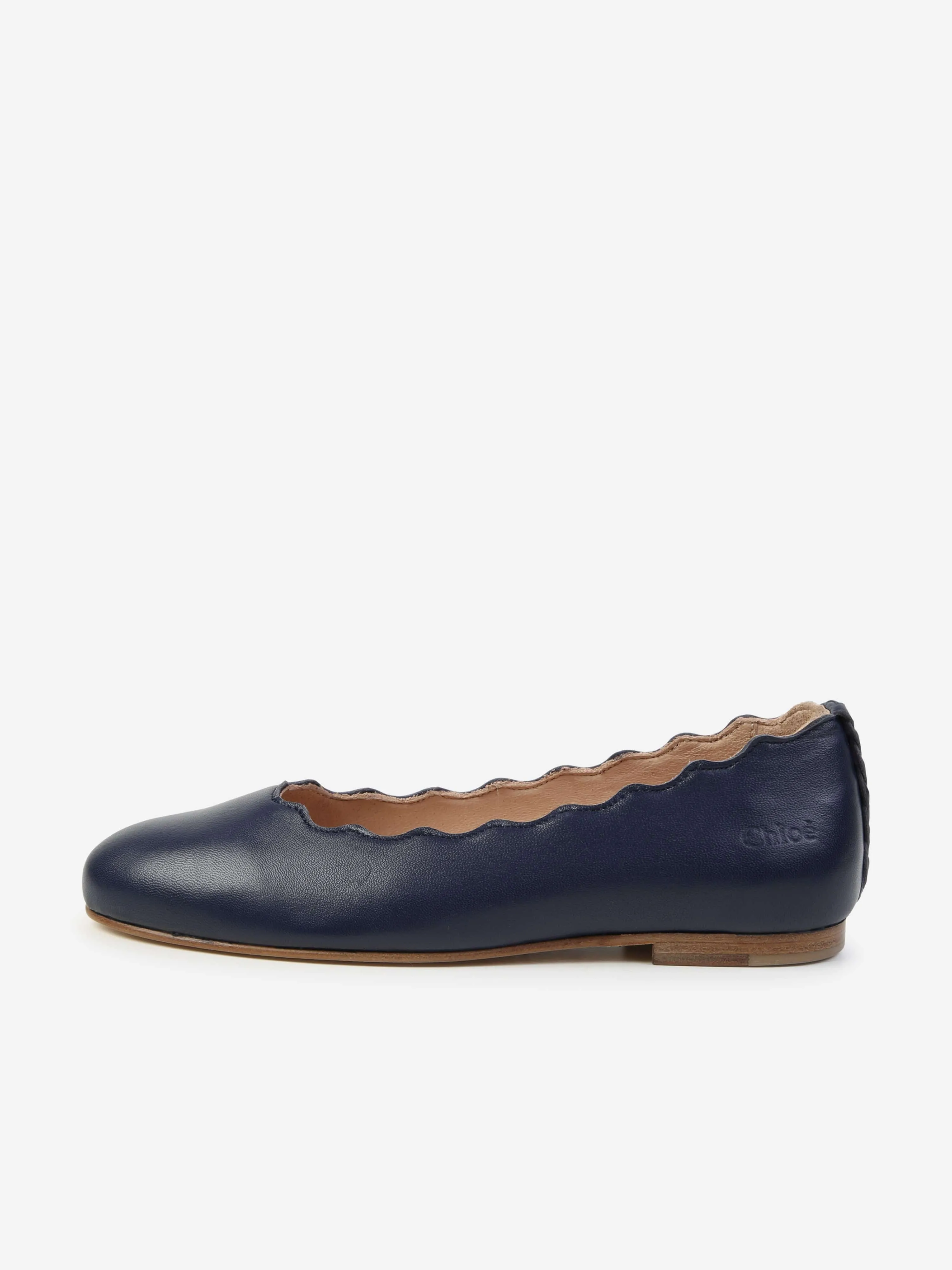 Chloé Ballerinas aus Leder für Mädchen in Marineblau
