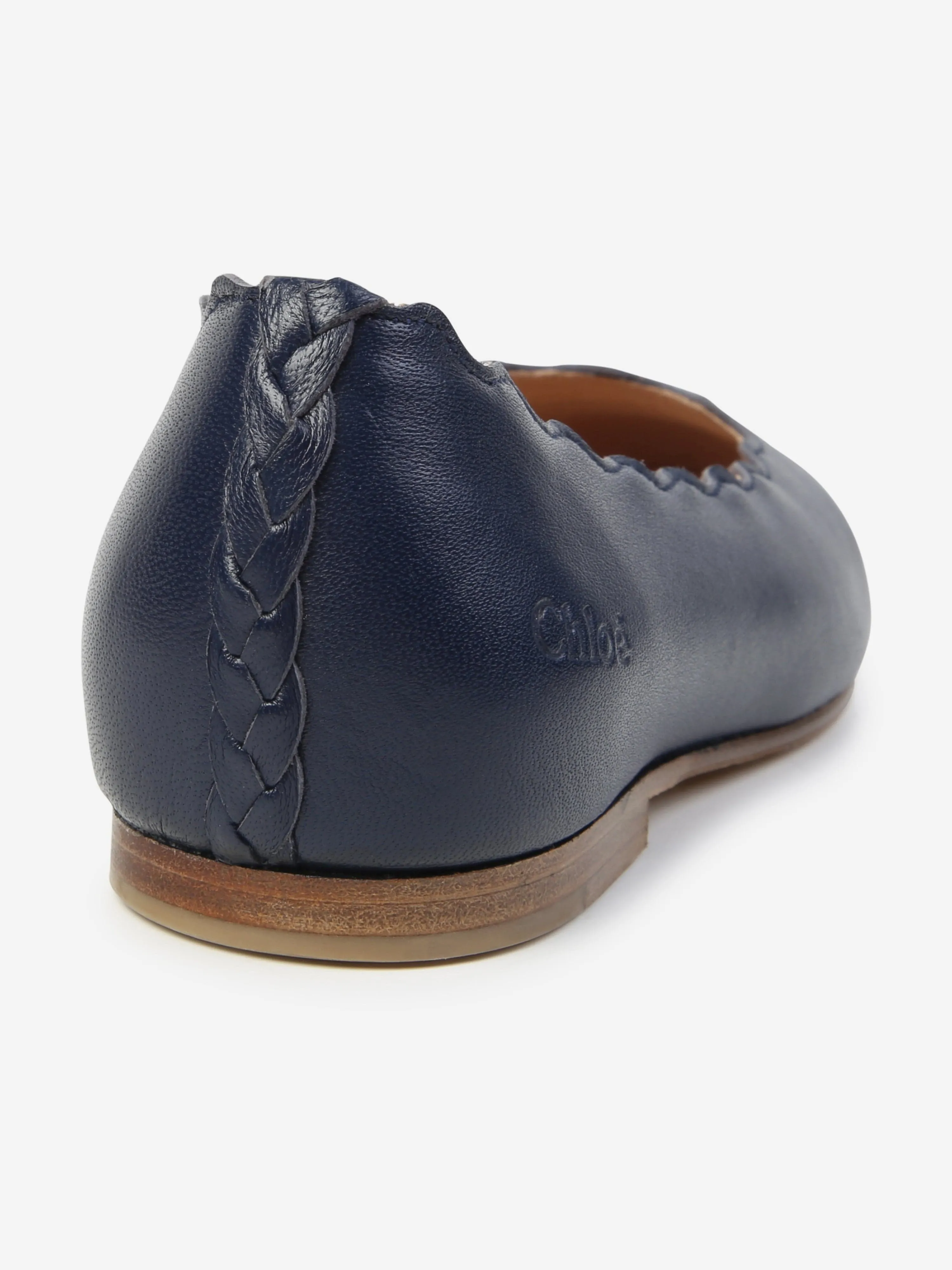 Chloé Ballerinas aus Leder für Mädchen in Marineblau