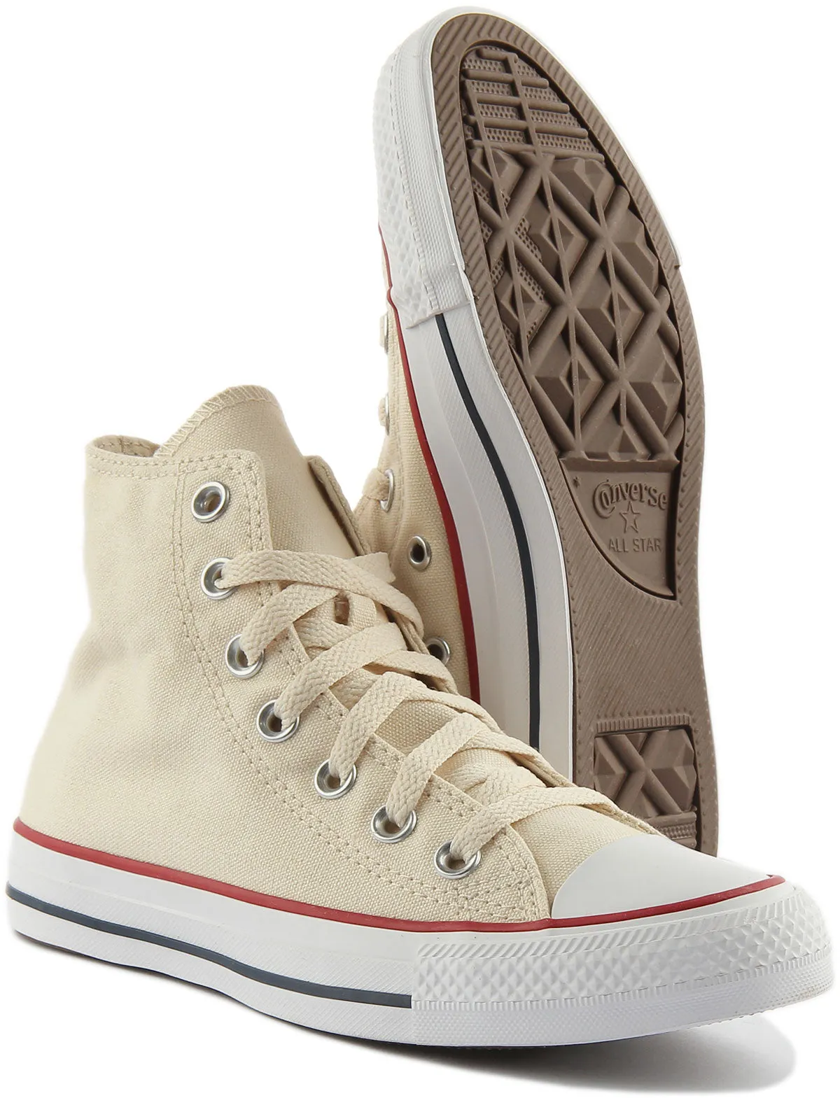 Converse All Star Hi Top 159484 in cremefarbenen Schuhen Converse
