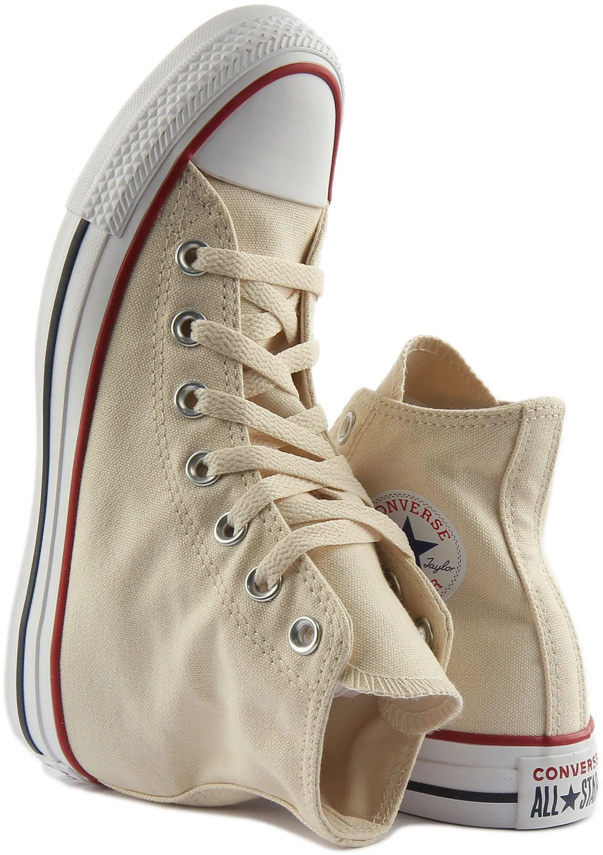Converse All Star Hi Top 159484 in cremefarbenen Schuhen Converse