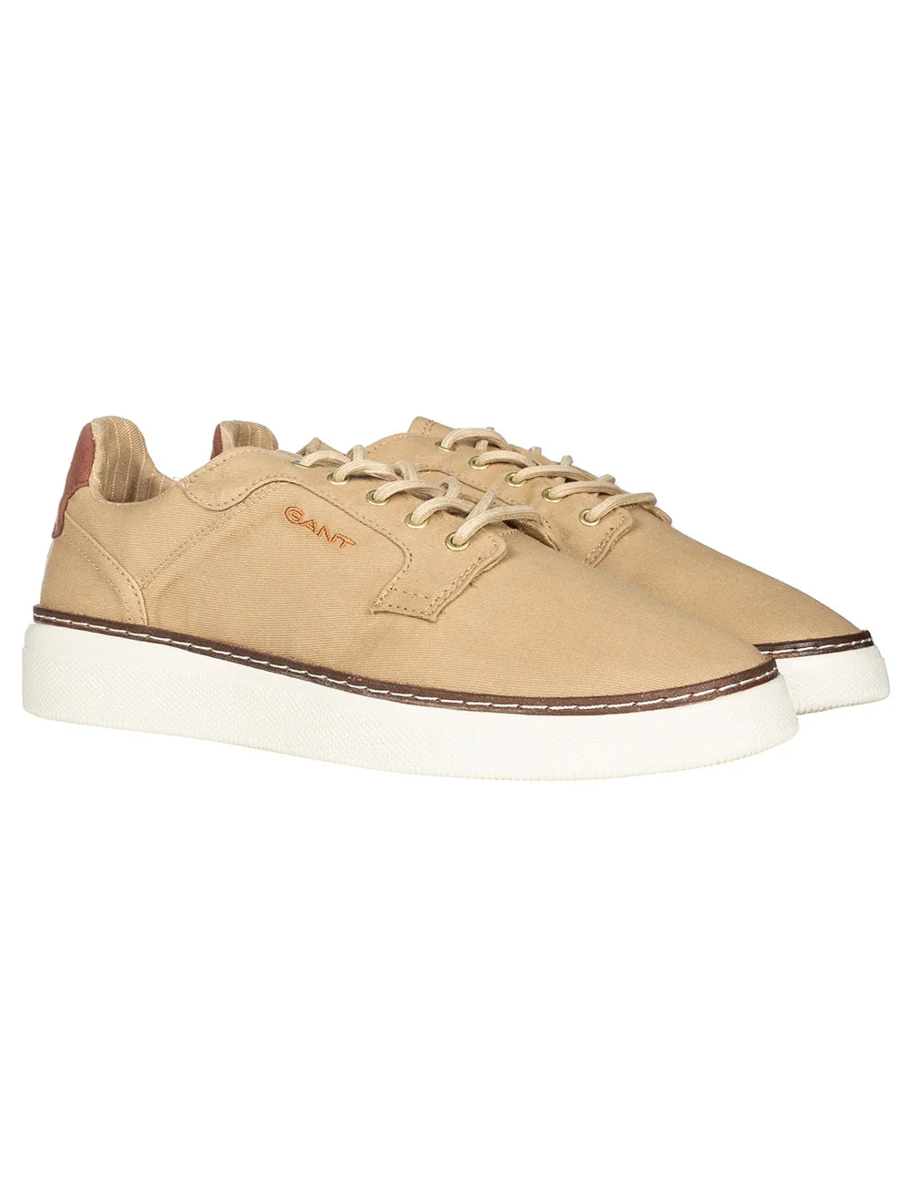 Baumwoll-Twill-Sneakers Sand
