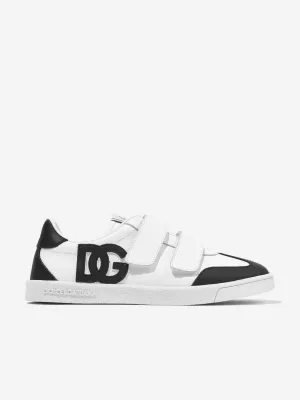 Dolce & Gabbana Jungen Leder Portofino Turnschuhe in Weiß