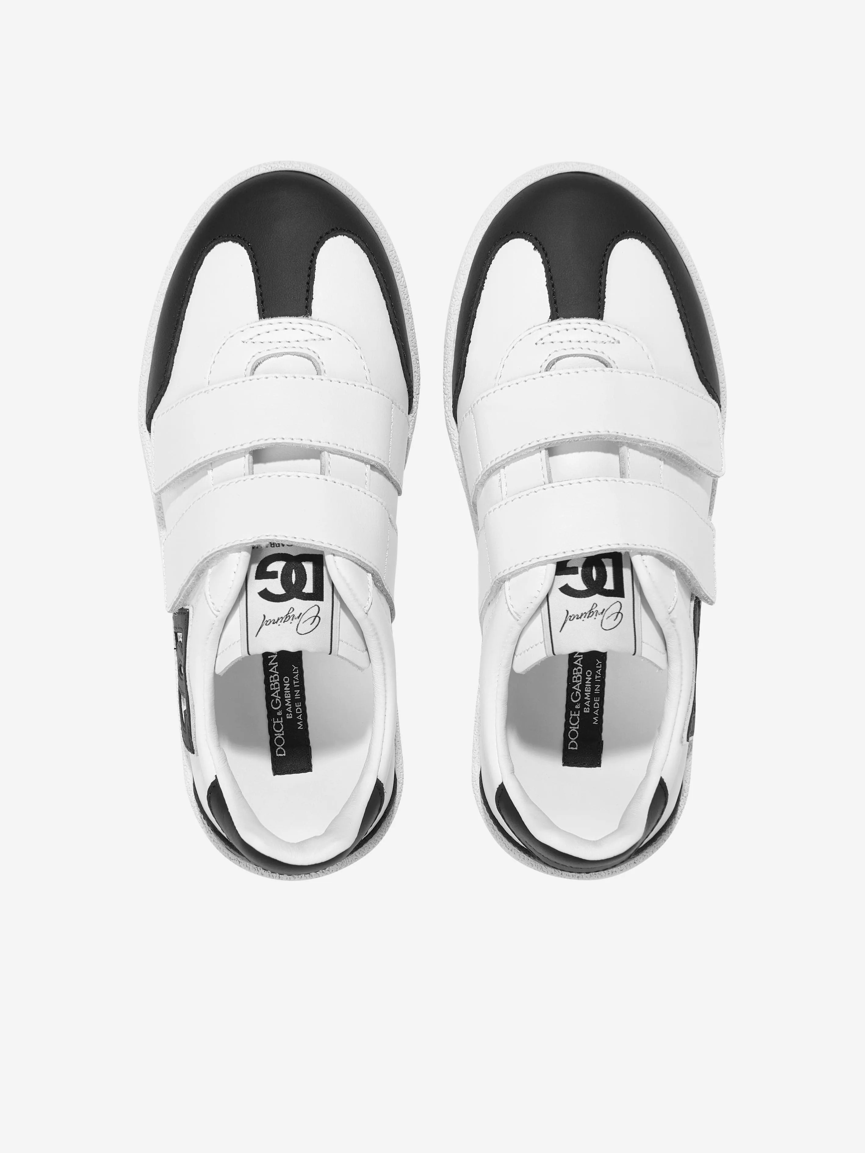 Dolce & Gabbana Jungen Leder Portofino Turnschuhe in Weiß