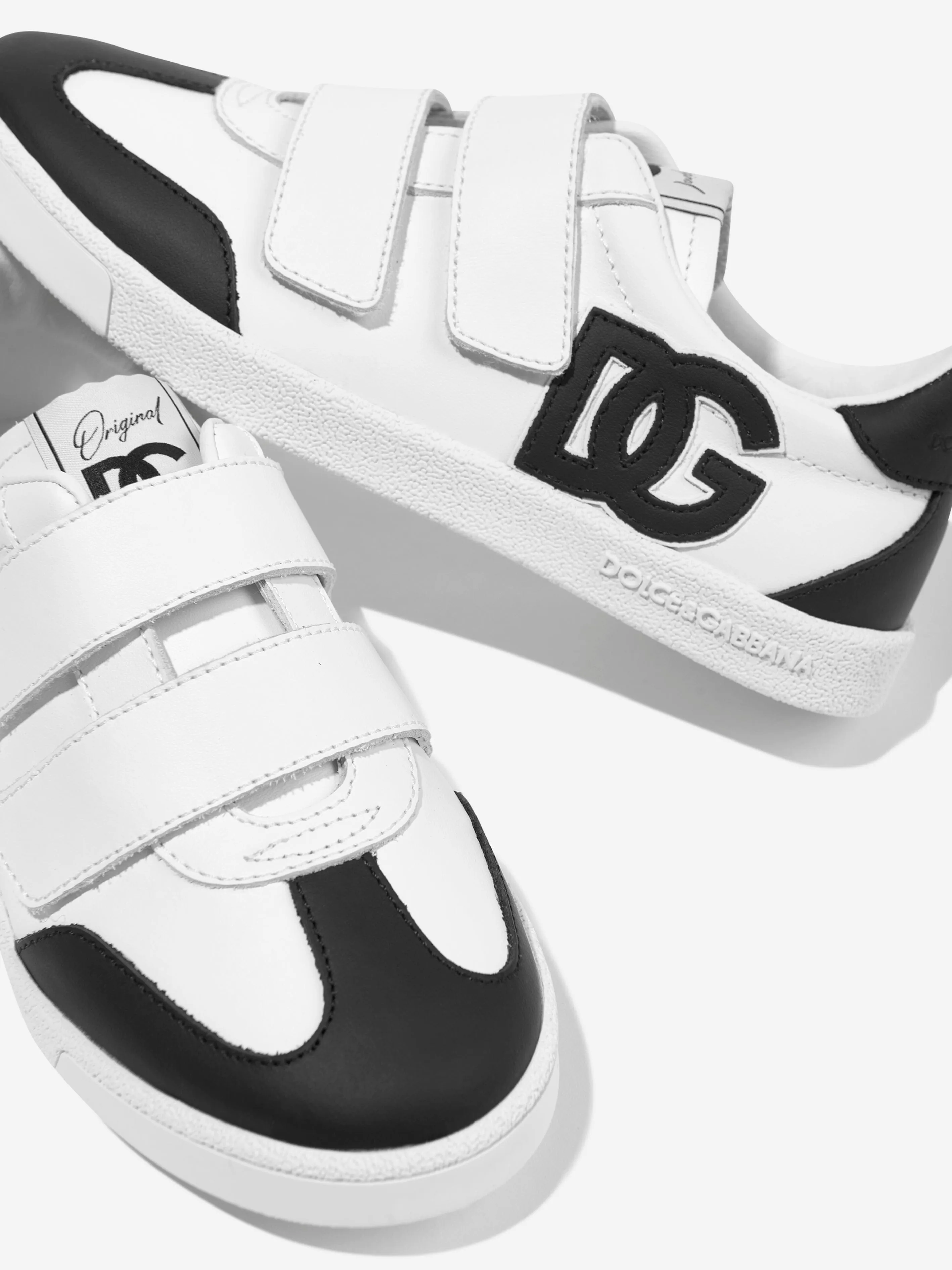 Dolce & Gabbana Jungen Leder Portofino Turnschuhe in Weiß