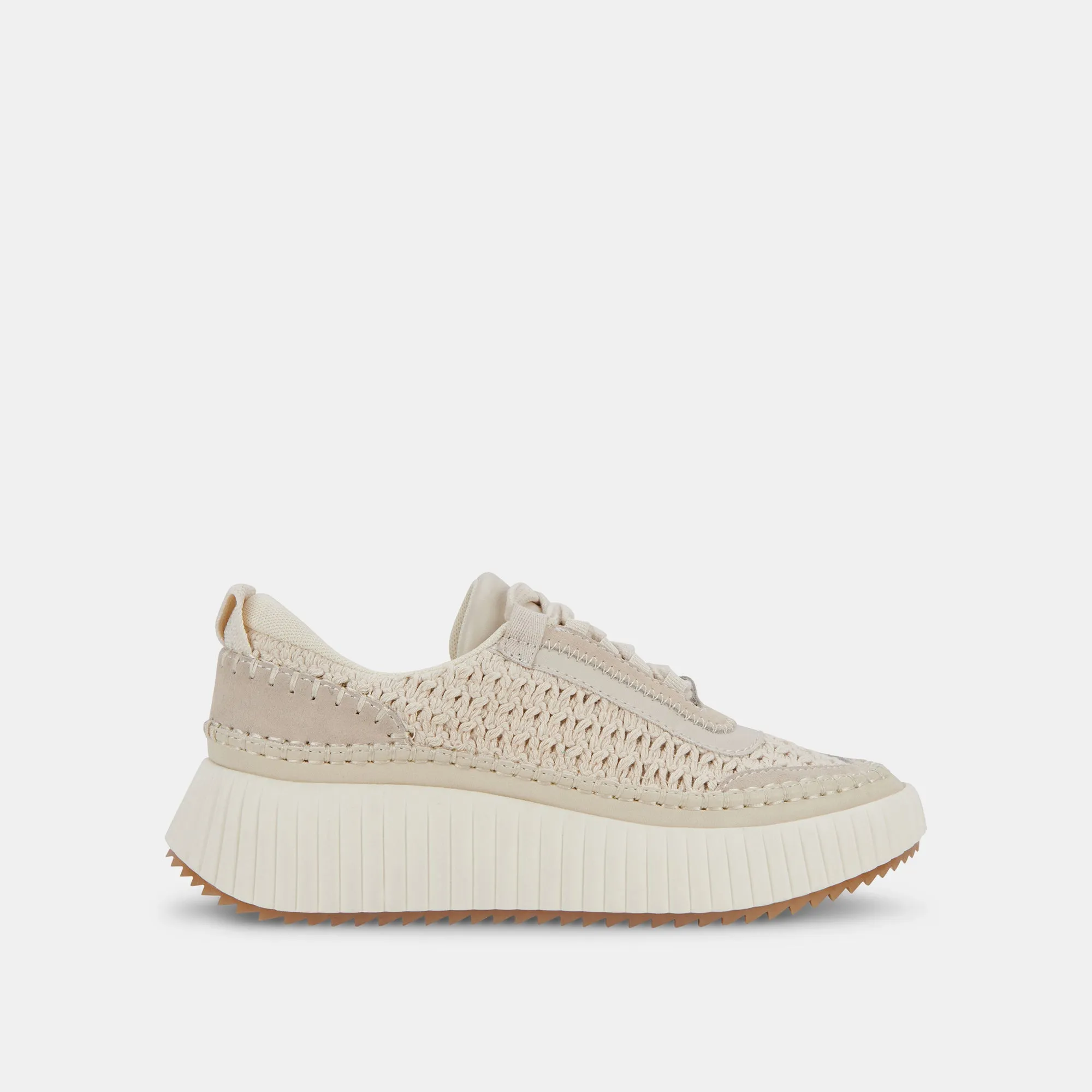DOLEN SNEAKERS SANDSTONE GESTRICKT