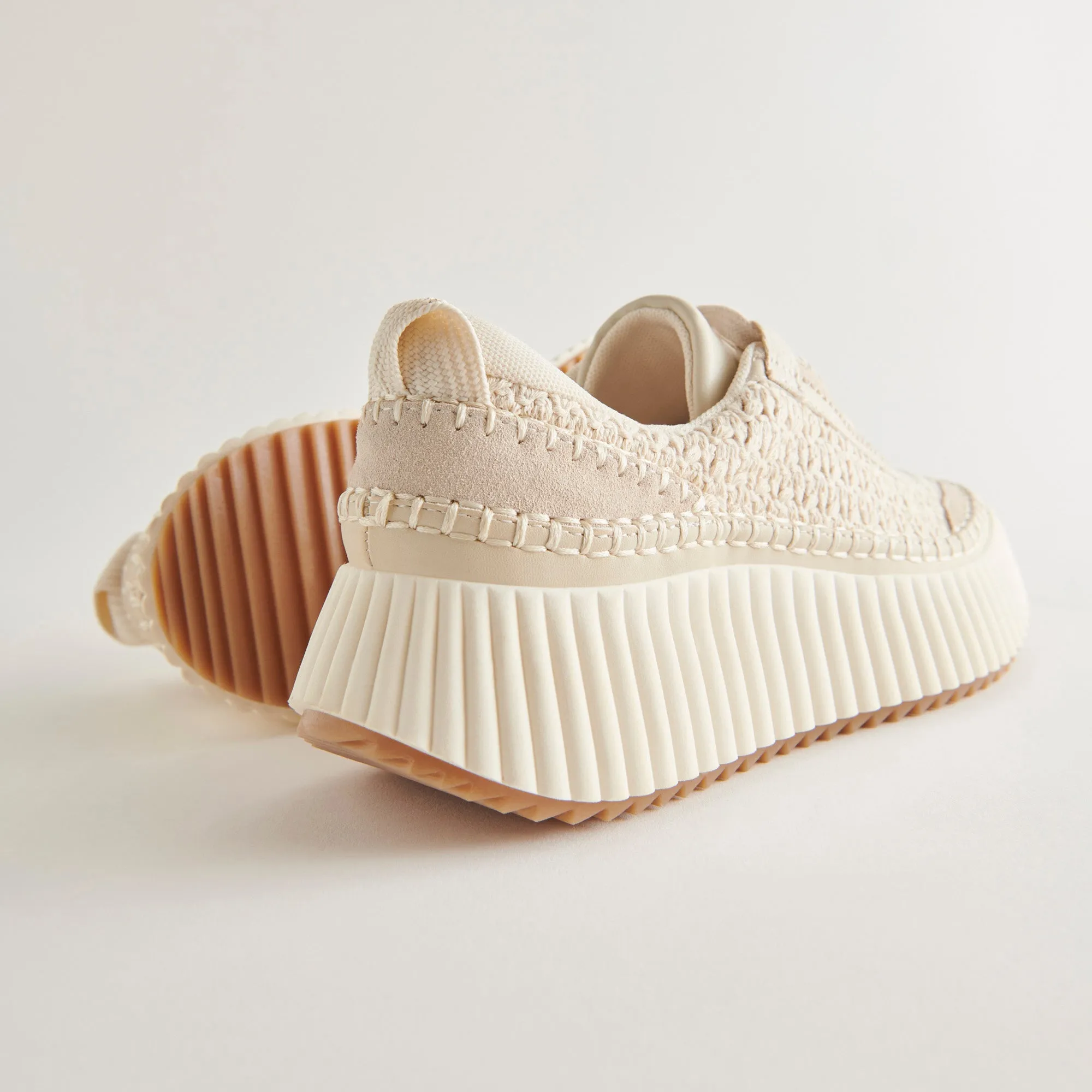 DOLEN SNEAKERS SANDSTONE GESTRICKT