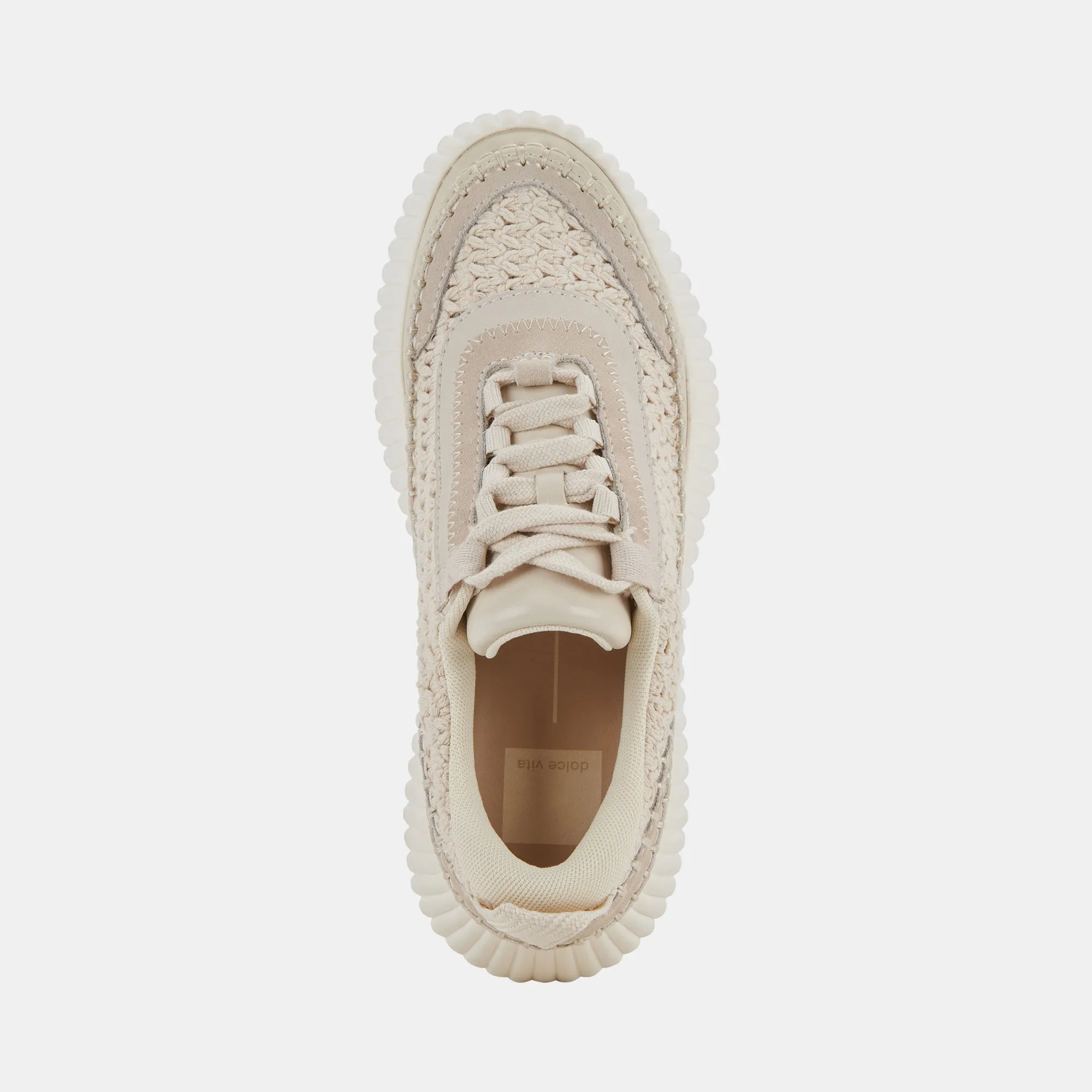 DOLEN SNEAKERS SANDSTONE GESTRICKT