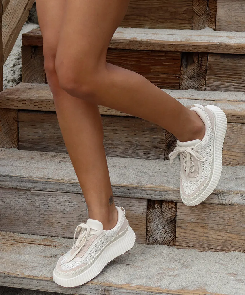 DOLEN SNEAKERS SANDSTONE GESTRICKT