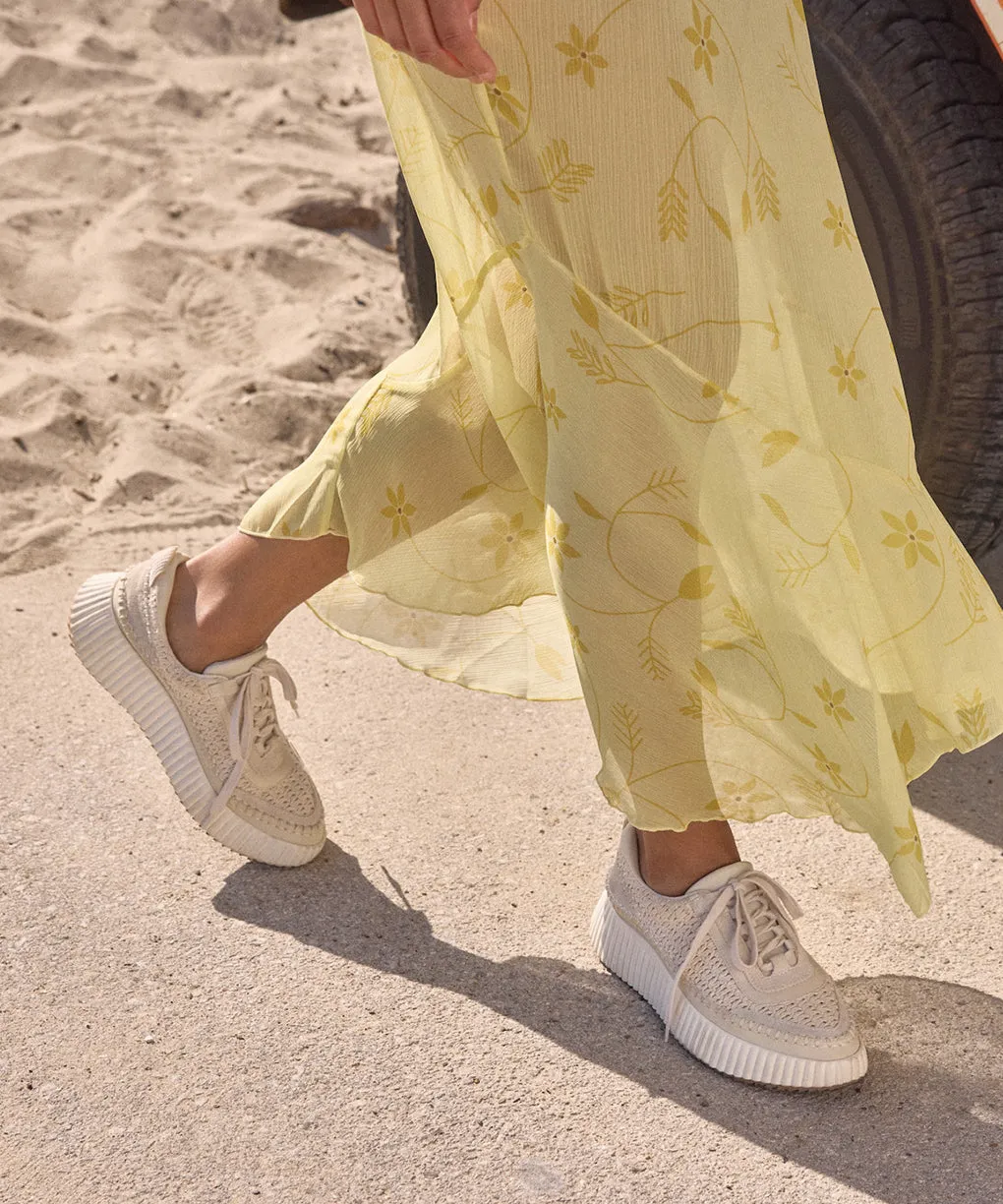 DOLEN SNEAKERS SANDSTONE GESTRICKT