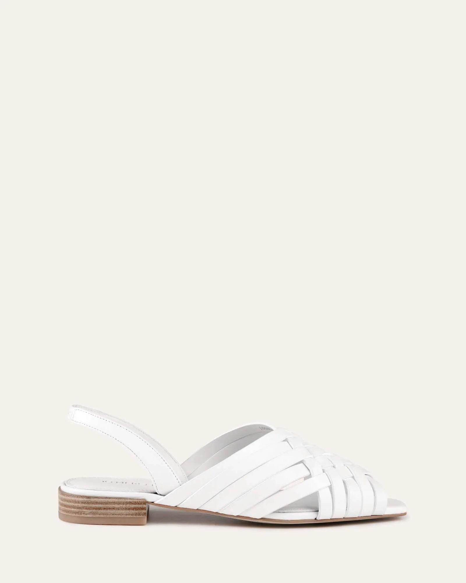 ELLIE CASUAL FLATS WEISSES LEDER