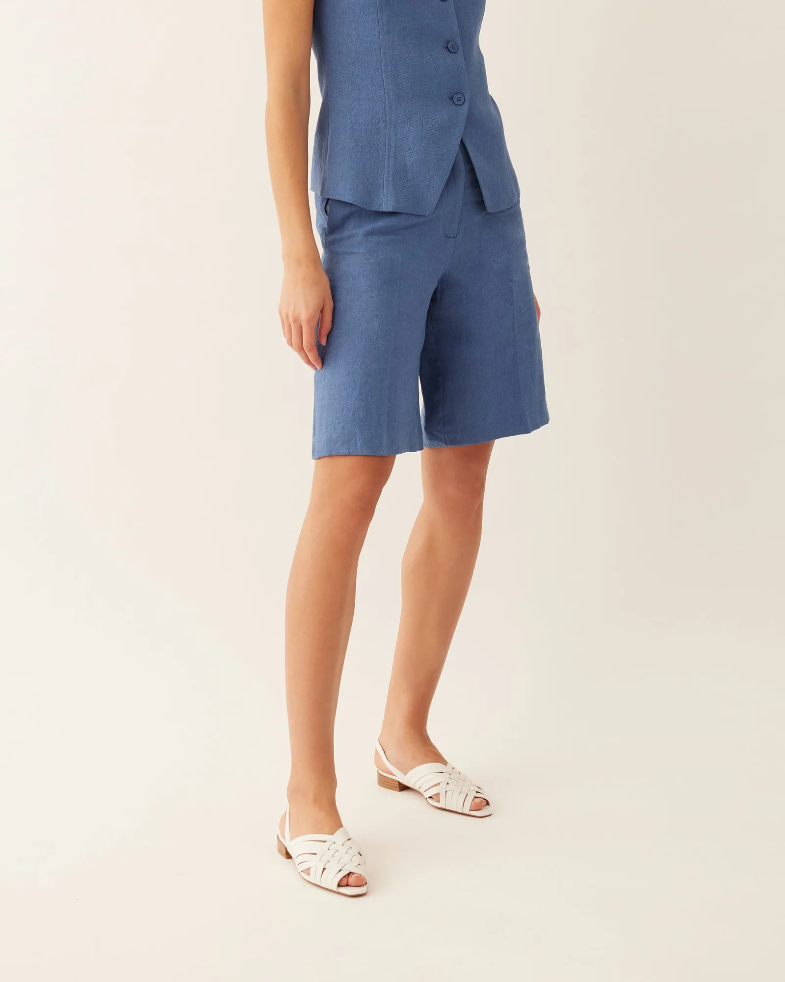 ELLIE CASUAL FLATS WEISSES LEDER