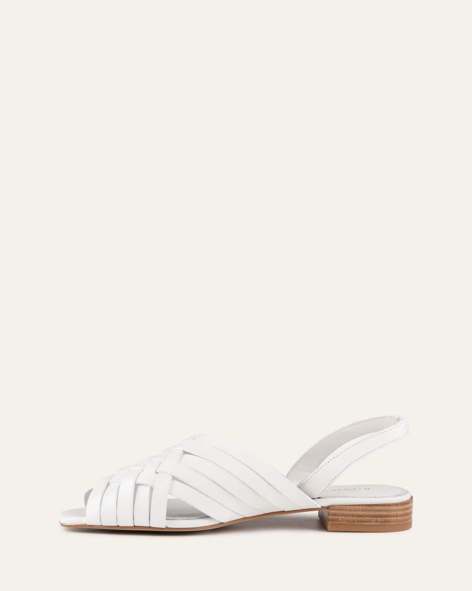 ELLIE CASUAL FLATS WEISSES LEDER