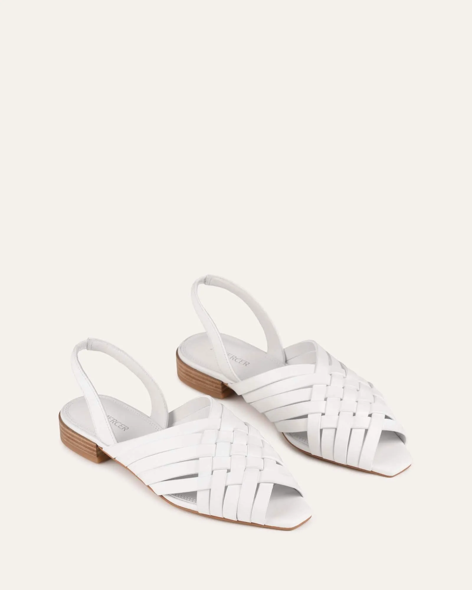 ELLIE CASUAL FLATS WEISSES LEDER