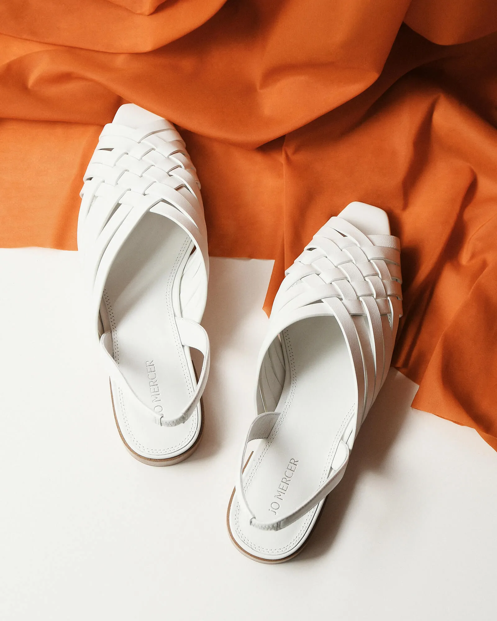 ELLIE CASUAL FLATS WEISSES LEDER
