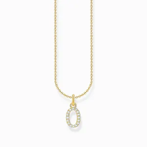 Essentials Vergoldetes Collier mit Zirkonia-Buchstaben O Anhänger KE2254-414-14-L45V Thomas Sabo Halsketten
