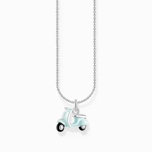 Essentials Sterling Silber Emaille Motorroller Halskette KE2217-041-7-L45V Thomas Sabo Halsketten