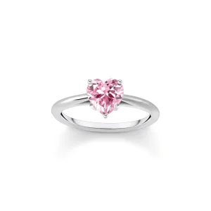Essentials Sterling Silber Liebe & Herzen Pink Zirkonia Ring TR2476-051-9 Thomas Sabo Ringe