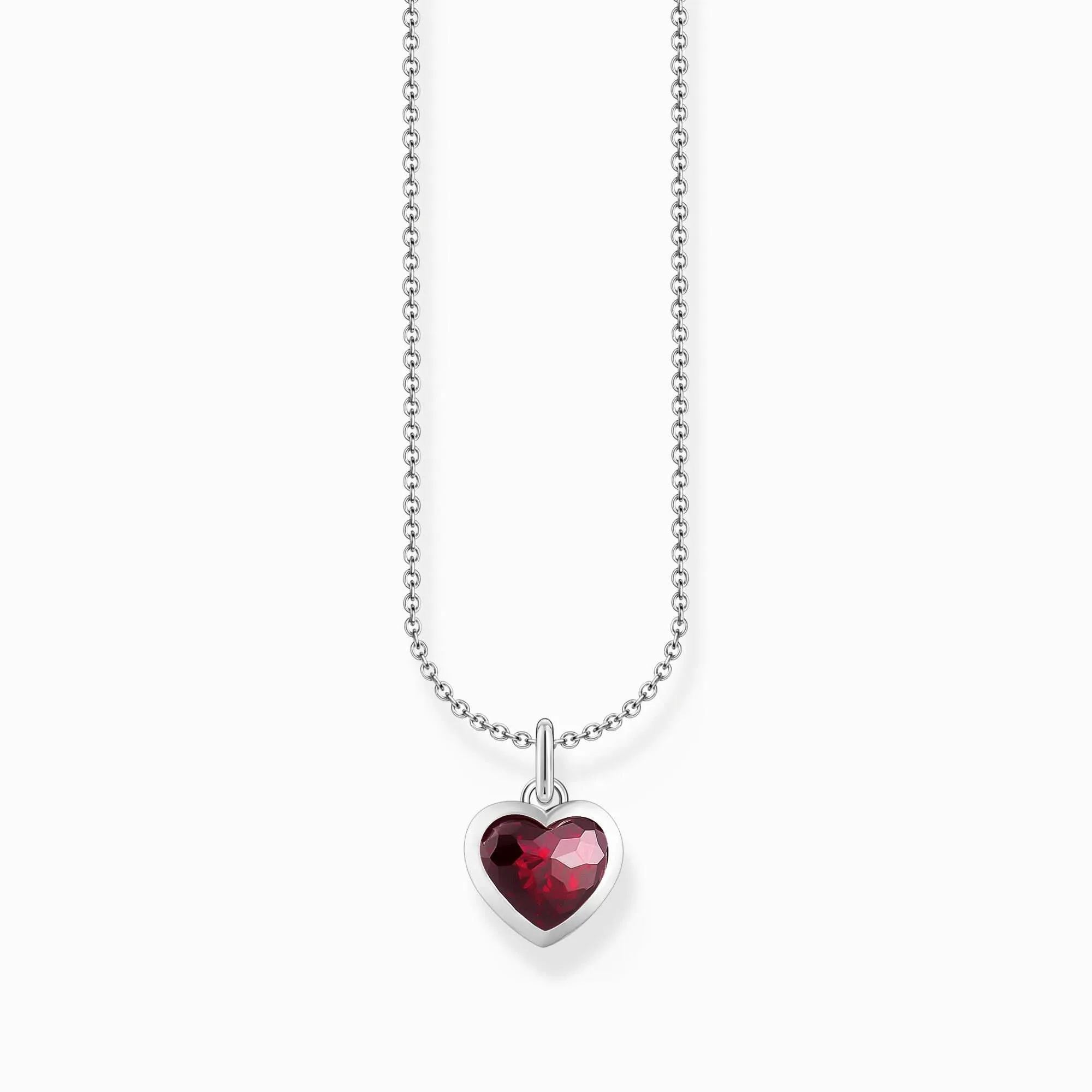 Essentials Sterling Silber Rot Zirkonia Herz Halskette KE2268-051-10-L45V Thomas Sabo Halsketten
