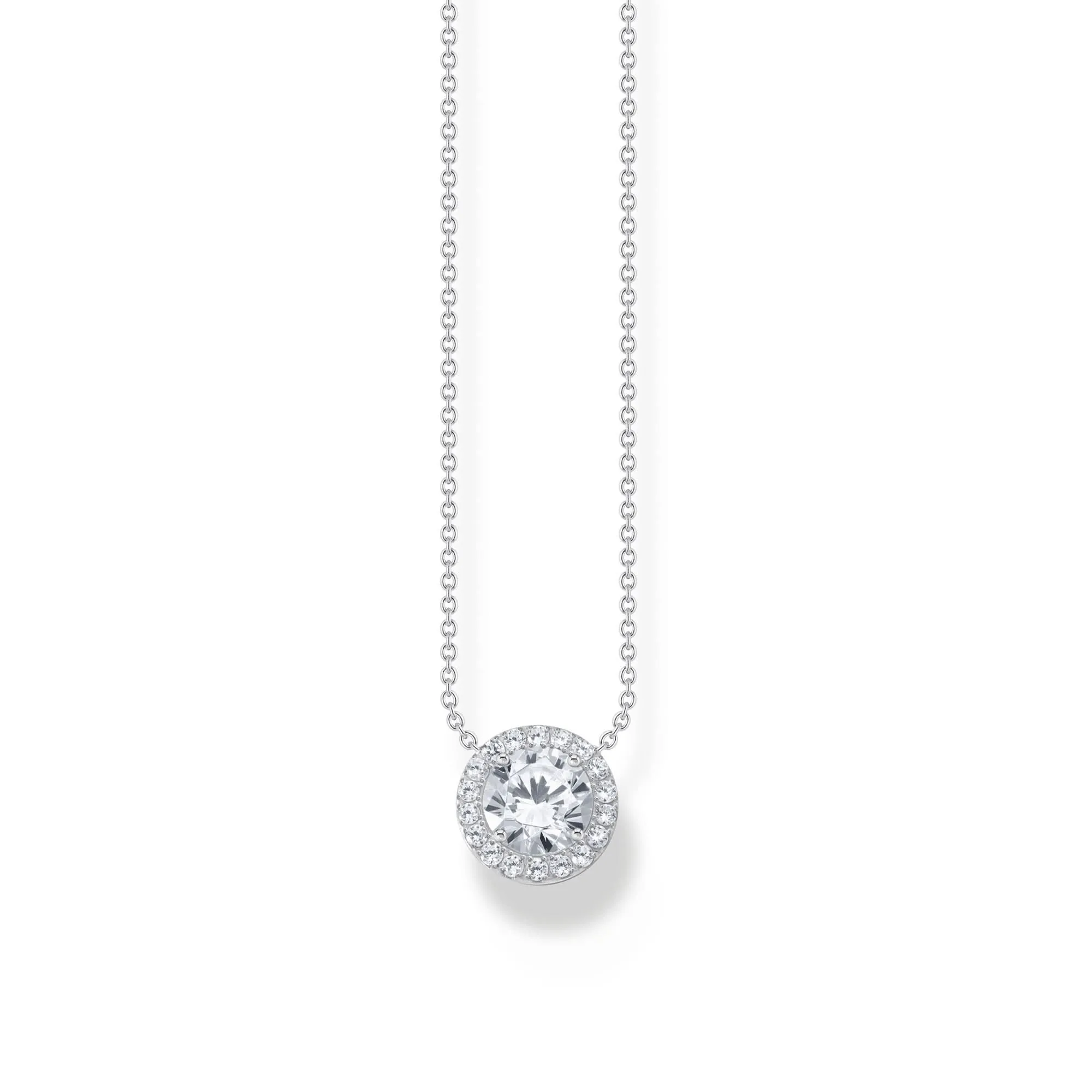 Essentials Sterling Silber Funkelndes Weiß Zirkonia Halskette KE2279-051-14 Thomas Sabo Halsketten